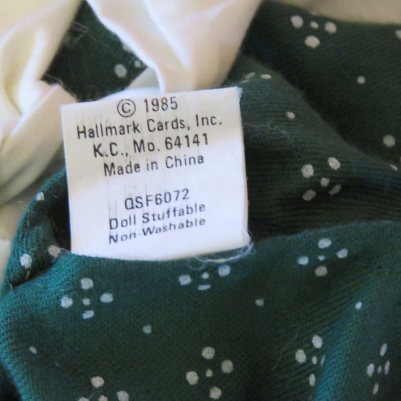 Christmas Rag Dolls Hallmark Cards Inc. Vintage 1981 1985 Red Green Dresses 16" - Picture 15 of 16